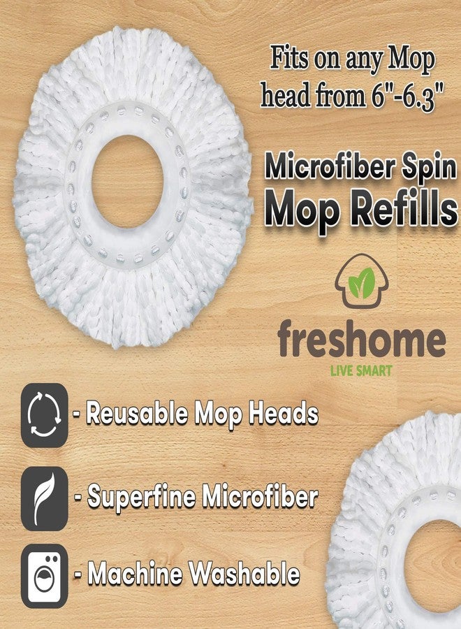 Freshome Extremely Absorbent Premium Microfibre Spin Mop Head Refill for Floor Cleaning (Pack of 2) - Image 2