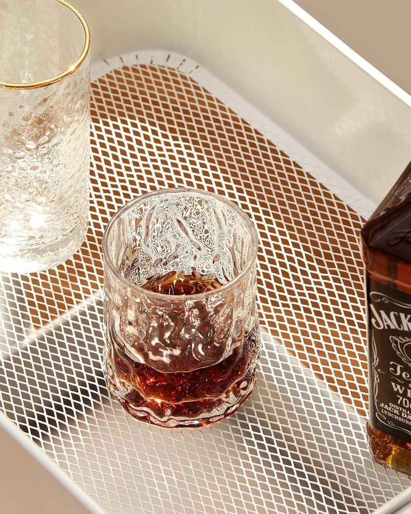 Pipishell 4 Tier Mesh Utility Cart, Rolling Metal Organization Cart with Handle and Lockable Wheels, Multifunctional Storage Shelves for Kitchen Living Room Office White, PIUC12W - Image 3