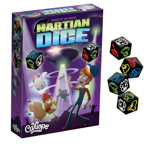 Calliope Martian Dice Crazy Alien Invasion Game PressYourLuck Dice Game for 26 Players Ages 8 up - Image 1