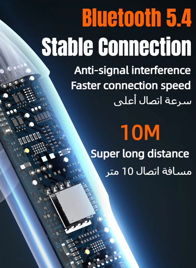 ريماكس سماعات أذن لاسلكية حقيقية PD-BT250، موسيقى ستيريو، مكالمات، سماعة ألعاب، بلوتوث 5.4، تصميم مريح، عمر بطارية طويل، شحن سريع، صغيرة الحجم وسهلة الحمل، متوافقة مع أجهزة أندرويد/آيفون/آي أو إس، لون أبيض - Image 5