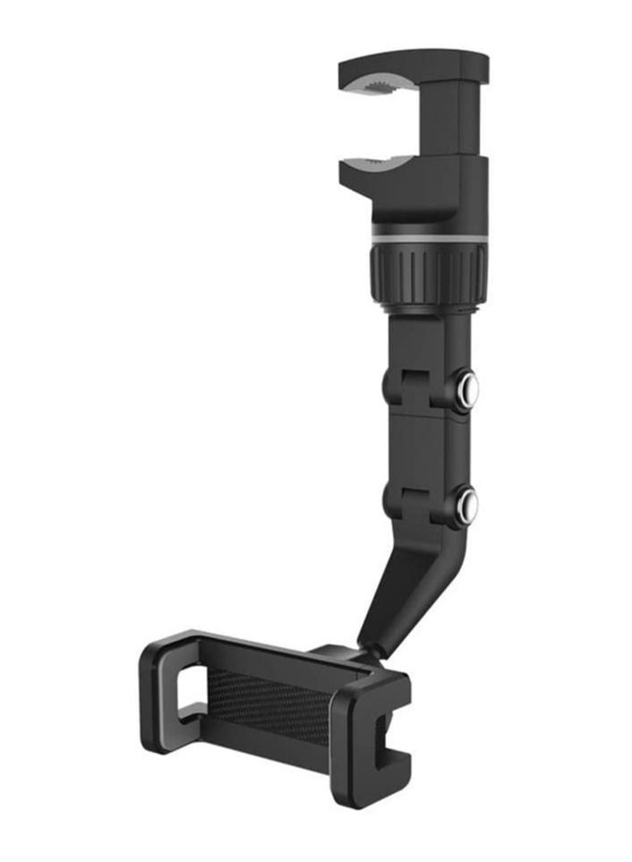 Car Phone Holder Multifunctional 360 Degree Rotatable Auto Rearview Mirror Mount Seat Hanging Clip Bracket Cell Phone Holder - Image 1