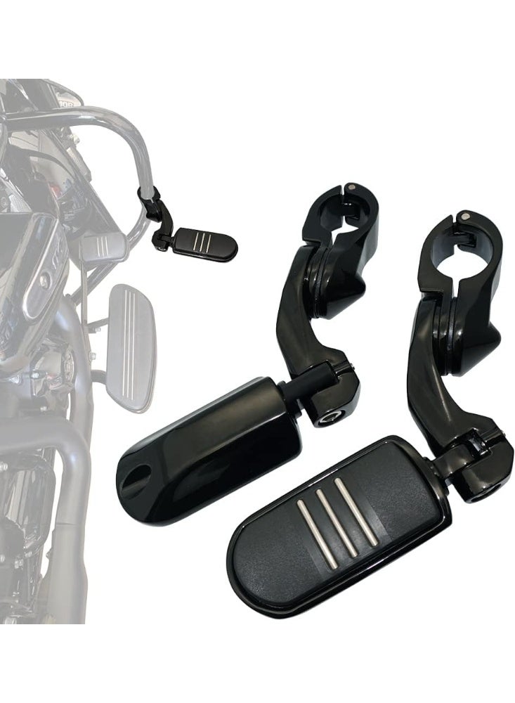 LTMOTO 1.25 "مسامير الطريق السريع، دراجة نارية قصيرة الزاوية قابلة للتعديل مسامير الطريق السريع ل هارلي ديفيدسون جولة طريق الملك طريق انزلاق شارع انزلاق الكهرباء انزلاق Softail Sportster مع 1 1/4 "شريط الطريق السريع ... - Image 1