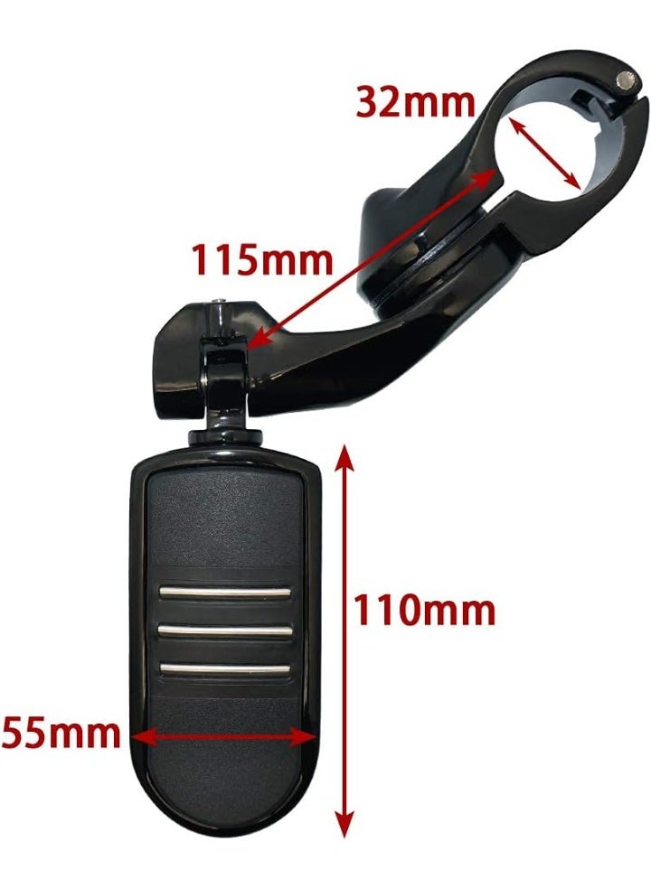 LTMOTO 1.25 "مسامير الطريق السريع، دراجة نارية قصيرة الزاوية قابلة للتعديل مسامير الطريق السريع ل هارلي ديفيدسون جولة طريق الملك طريق انزلاق شارع انزلاق الكهرباء انزلاق Softail Sportster مع 1 1/4 "شريط الطريق السريع ... - Image 4