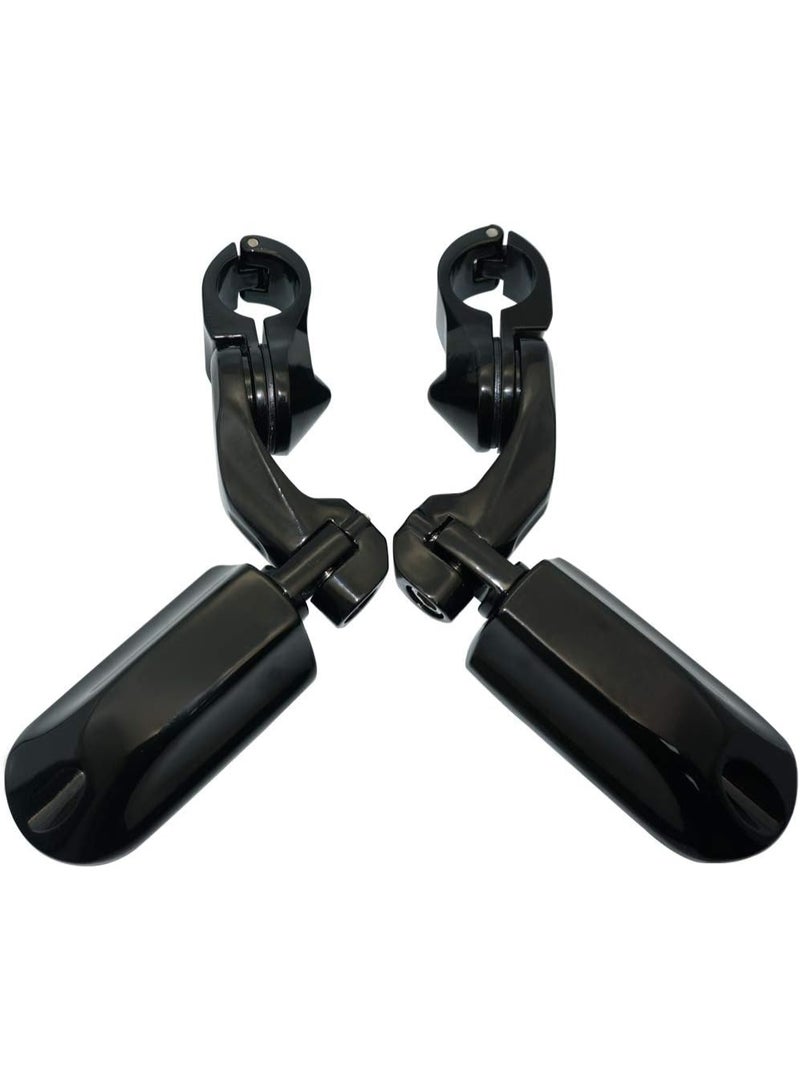 LTMOTO 1.25 "مسامير الطريق السريع، دراجة نارية قصيرة الزاوية قابلة للتعديل مسامير الطريق السريع ل هارلي ديفيدسون جولة طريق الملك طريق انزلاق شارع انزلاق الكهرباء انزلاق Softail Sportster مع 1 1/4 "شريط الطريق السريع ... - Image 3