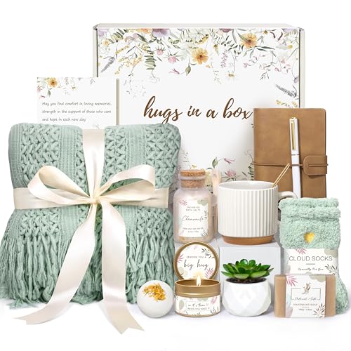 Lepiche Gifts for Women Get Well Soon Self Care Package Box Sending Hug Baskets Thinking of You Gift for Women Her New Mom Best Friend Birthday Sage Green - Image 1