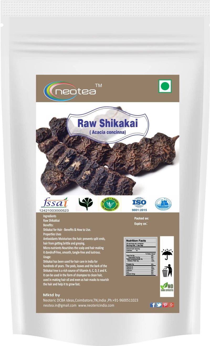 Neotea Raw Shikakai (Acacia Concinna) - 200GM | 100% Pure, Natural, Chemical-Free Herbal Hair Care for Clean Scalp, Hair Growth, & Strength | Ayurvedic Traditional Remedy - Image 2