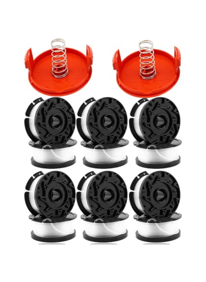 12-Pack String Trimmer Spool Replacement – Compatible with GH400, GH500, AF-100, AF-100-3ZP, AF-100-BKP – 0.065 Inch Diameter, 9 Meter Length – Easy Installation with RC-100-P Lid – Universal Trimmer Line Spools