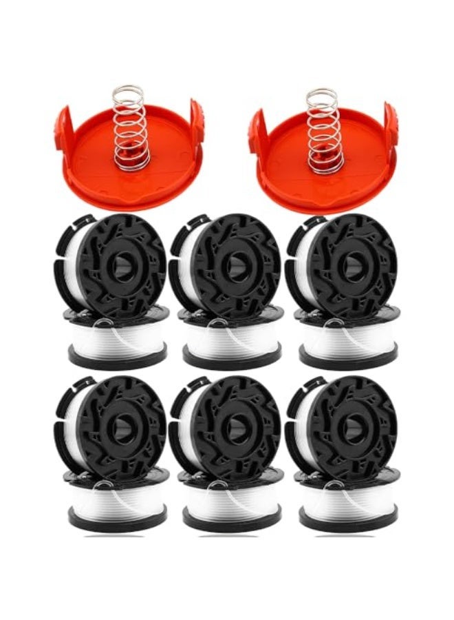 jaexest 12-Pack String Trimmer Spool Replacement – Compatible with GH400, GH500, AF-100, AF-100-3ZP, AF-100-BKP – 0.065 Inch Diameter, 9 Meter Length – Easy Installation with RC-100-P Lid – Universal Trimmer Line Spools - Image 1
