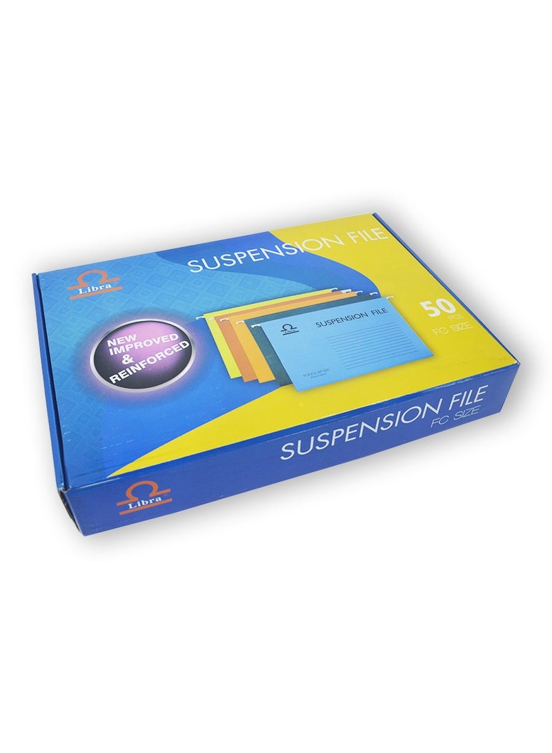 Libra Foolscap Suspension File – 230 GSM – (50 Pieces Per Box) Multicolors - Image 2