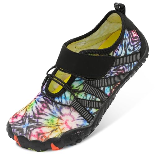 LeIsfIt Water Shoes for Women Barefoot Beach Shoes Quick-Dry Aqua Socks Non-Slip for Pool Diving Boating River Yoga Water Aerobics Multi Size 9 - Image 1