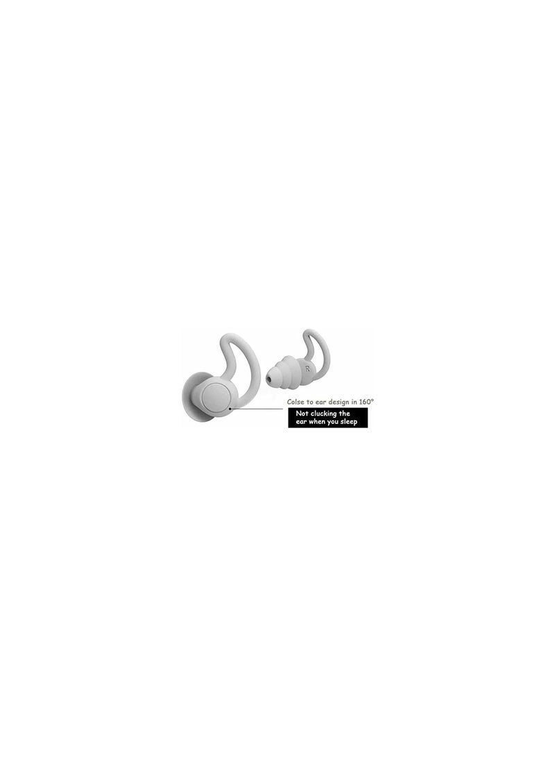 GGOOT Reusable Noise Cancelling Earplugs for Sleeping, Traveling, Working and Reading 1 Pair Soft Silicone Reusable - Image 5