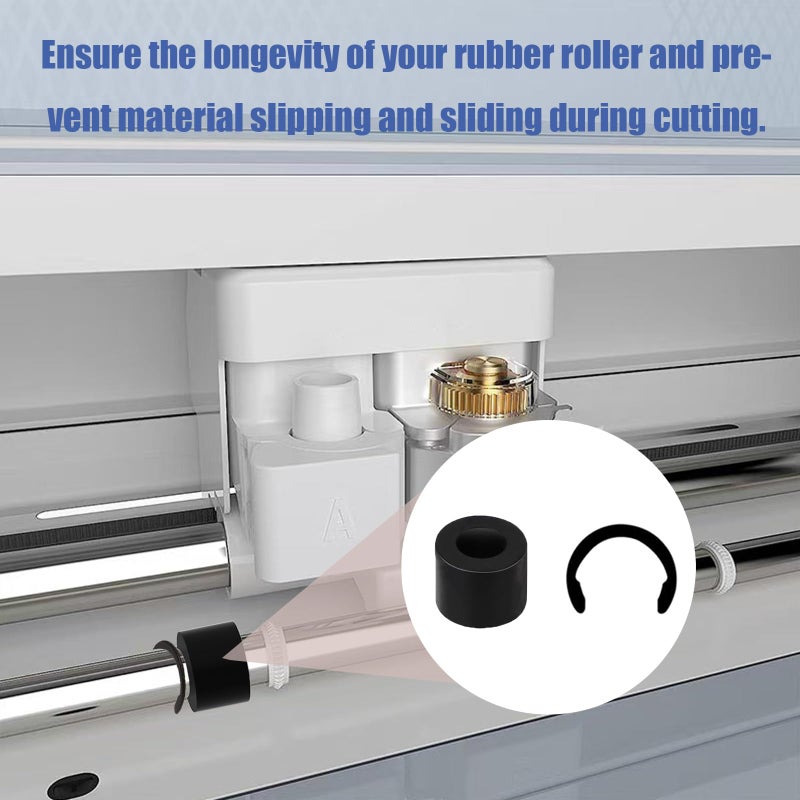 Moalaok 24 Packs Rubber from Moving Retaining Clip Rings Rubber Roller Replacements Sets Compatible with Cricut Maker/Maker 3 Only Roller Resolution for Cricut Maker Complete Repair Tools - Image 3
