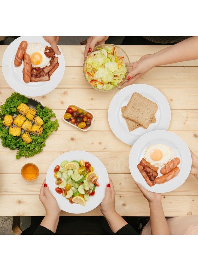 Vesici 36 Pieces Appetizer Plates 5.91 Inch Dessert Plates Small White Round Lightweight Saucers dish Catering dish for Appetizer Snacks Dinner Party - Image 4