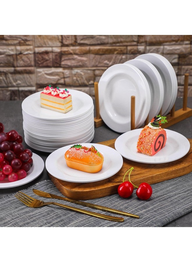 Vesici 36 Pieces Appetizer Plates 5.91 Inch Dessert Plates Small White Round Lightweight Saucers dish Catering dish for Appetizer Snacks Dinner Party - Image 3