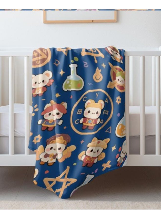 عام بطانية رقيقة من الفانيلا الكرتونية للأطفال والرضع (دافئة ومريحة، ومناسبة للنوم والألعاب) 70 سم * 100 سم - Image 5