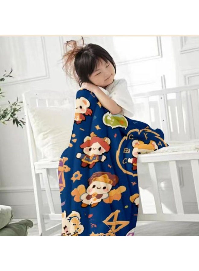 عام بطانية رقيقة من الفانيلا الكرتونية للأطفال والرضع (دافئة ومريحة، ومناسبة للنوم والألعاب) 70 سم * 100 سم - Image 2