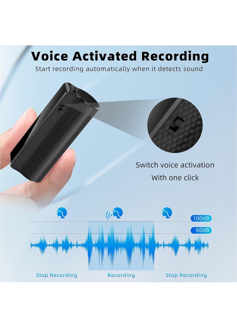 ZESTECH 128GB Digital Voice Recorder - Magnetic Mini Voice Activated Recorder with AI-Triple Noise Reduction, 750H Storage and 600H Battery Time,  Portable Audio Recorder for Meetings/Interviews/Classroom…  - Image 4