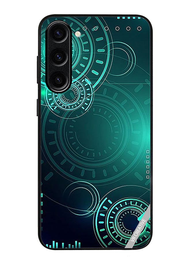 VR CREATIVE Protective Case Cover For Samsung Galaxy S24 Green Technology Design Multicolour - Image 1