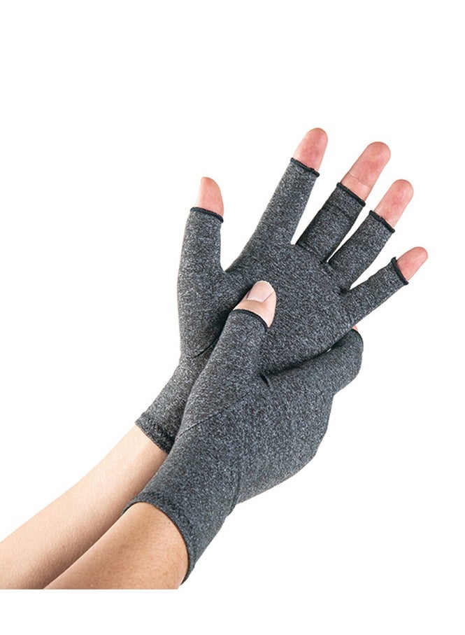 Arthritis Compression Gloves for Women & Men for Arthritis Hand Pain Relief, Half-Finger Cycling Gloves Compression Gloves(XL) - Image 2