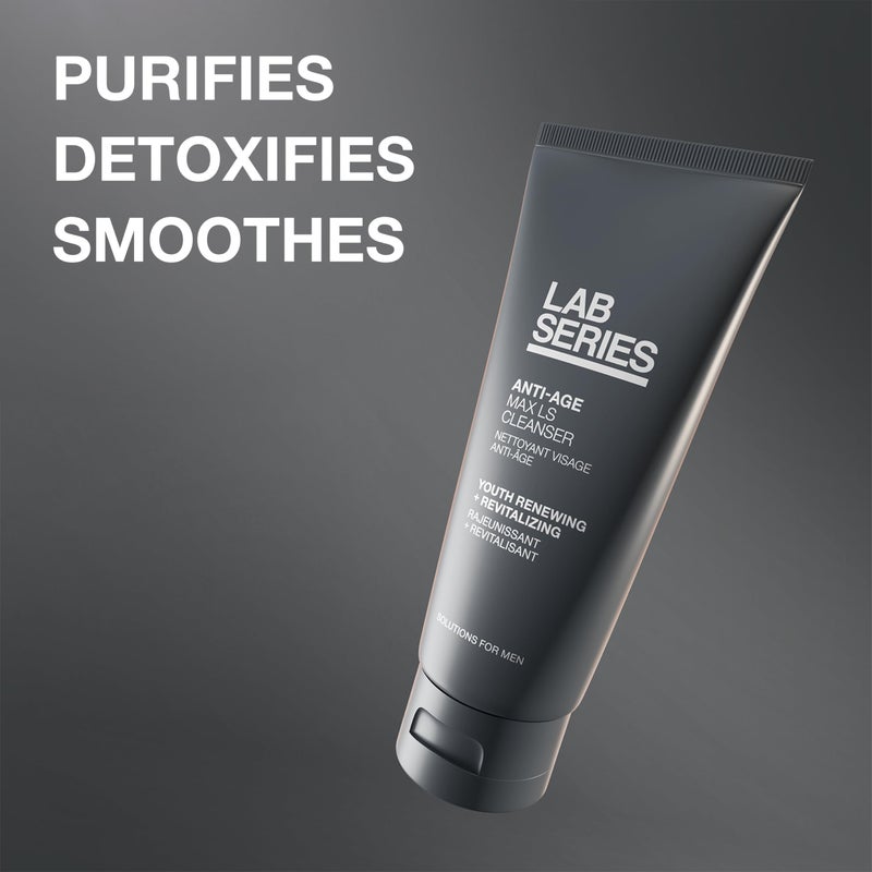 Lab Series Men's Max LS Anti-Age Cleanser - Anti Aging Skin Care for Men - Detoxifies Skin - Foaming Face Wash, 3.4 fl oz - Image 2