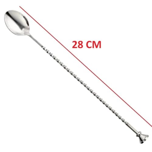 Bridge2Shopping Cocktail Bar Steel Muddler With Bar Mixing Spoon, Set Of 2 - 20.32 Cm - Image 5