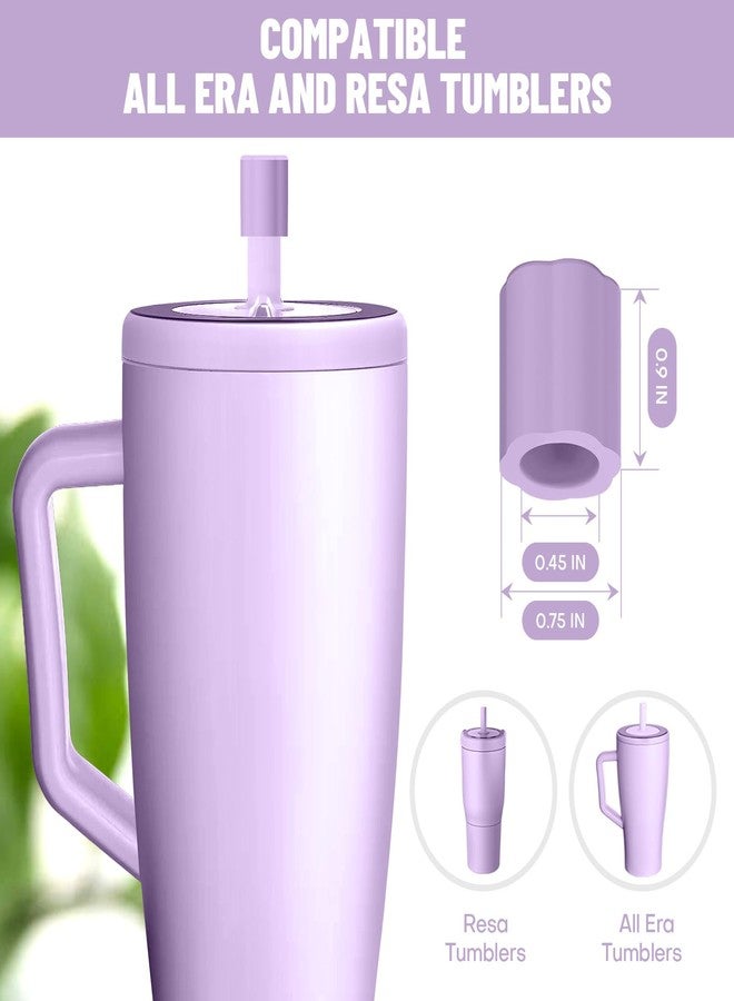 Rolitwils 2 Pack Brumate Magnetic Straw Cover, Silicone Leakproof Straw Protector for Tumbler, Compatible with Era/Resa, Drinkware Accessory - Image 2