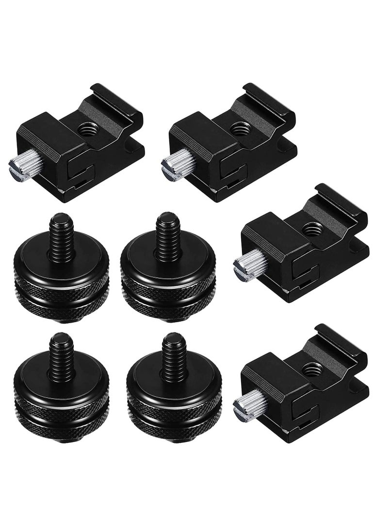SYOSI - 8 Pieces 1/4 Inch Hot Shoe Mount Adapter Camera Tripod Screw and Cold Flash Stand for DSLR Rig - Image 1