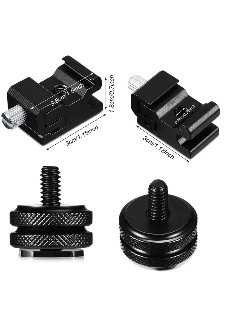 SYOSI - 8 Pieces 1/4 Inch Hot Shoe Mount Adapter Camera Tripod Screw and Cold Flash Stand for DSLR Rig - Image 1