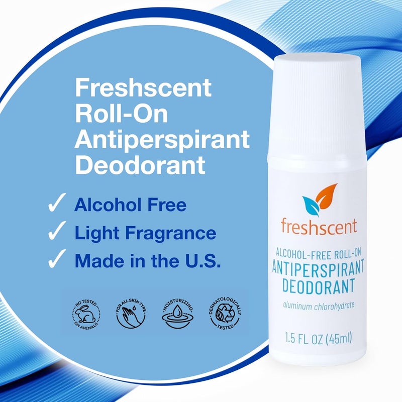 Freshscent Alcohol-Free Roll-On Antiperspirant Deodorant, 1.5 oz, Pack of 96 - Image 3