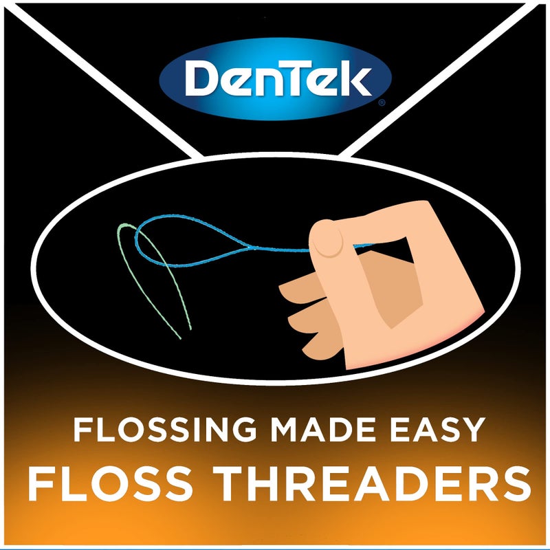 DenTek Floss Threaders | For Braces, Bridges, and Implants | 50 Count (Pack of 6) - Image 2
