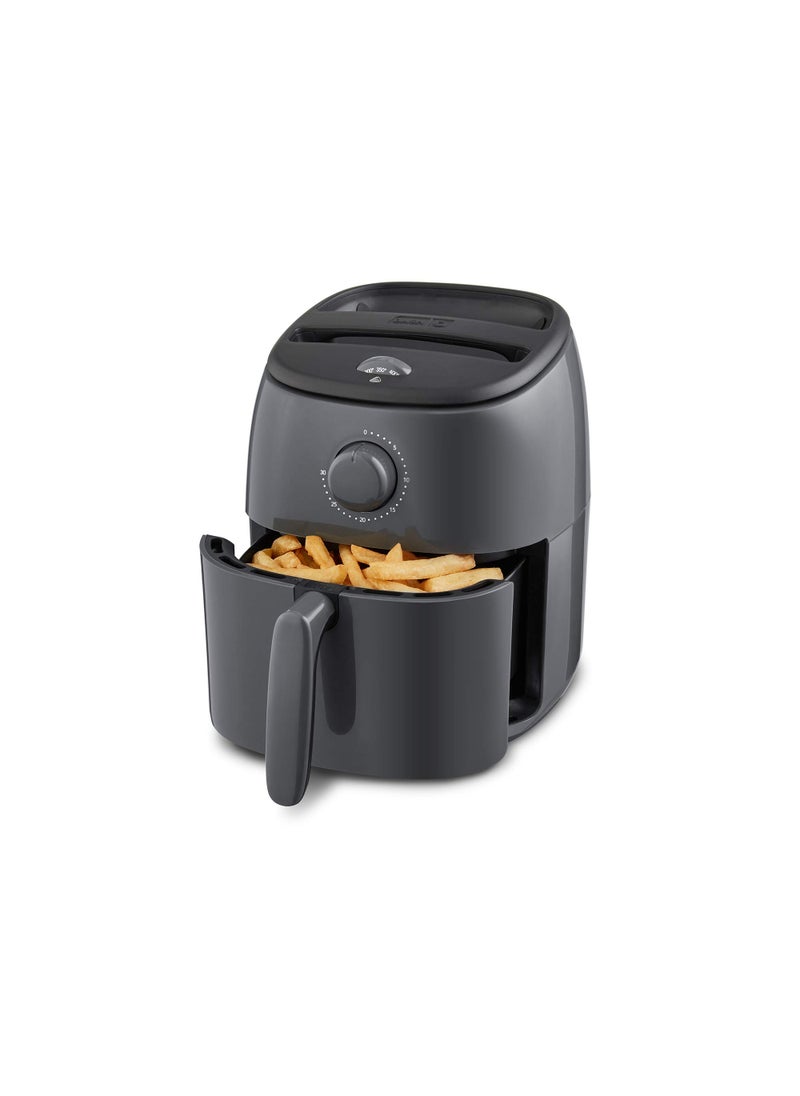 Dash DASH TastiCrisp Electric Air Fryer Oven 26 Qt Grey  Compact Air Fryer for Healthier Food in Minutes Ideal for Small Spaces  Auto Shut Off Analog 1000Watt 