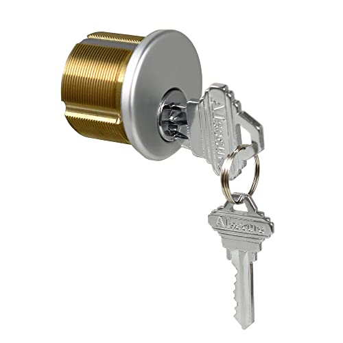 AIsecure Brass Mortise Cylinder Lock，Commercial storefront Door Lock Mortise cylinders Compatible with Adams Rite, Kawneer, and Vistawall deadbolts. Comes in, 4-Pack ，Silver，with Matching Keys. - Image 3