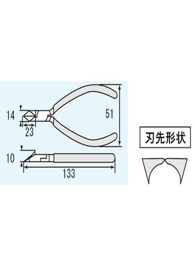 ENGINEER NN-45 Slant Edge Nippers Side Cutting Pliers 133mm with wire stripping holes, Made in Japan - Image 2