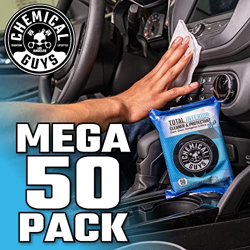 Chemical Guys Total Interior Cleaner & Protectant Wipes (60 Ct) - Fast & Easy Use During a Car Wash & Auto Detail on Leather, Rubber, Vinyl, Plastic & More for Cars, Trucks, SUVs & RVs - Image 2