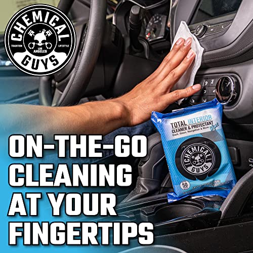 Chemical Guys Total Interior Cleaner & Protectant Wipes (60 Ct) - Fast & Easy Use During a Car Wash & Auto Detail on Leather, Rubber, Vinyl, Plastic & More for Cars, Trucks, SUVs & RVs - Image 4