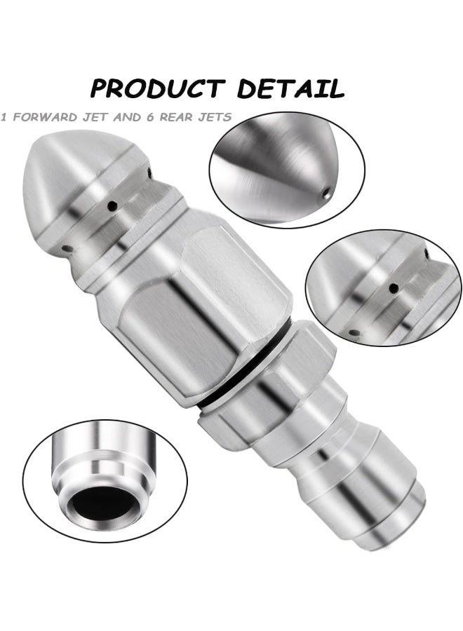 IOUALEY Sewer Jetter Nozzle, Pressure Washer Jetter Nozzle For Pressure Washer Quick Connector  - Image 3