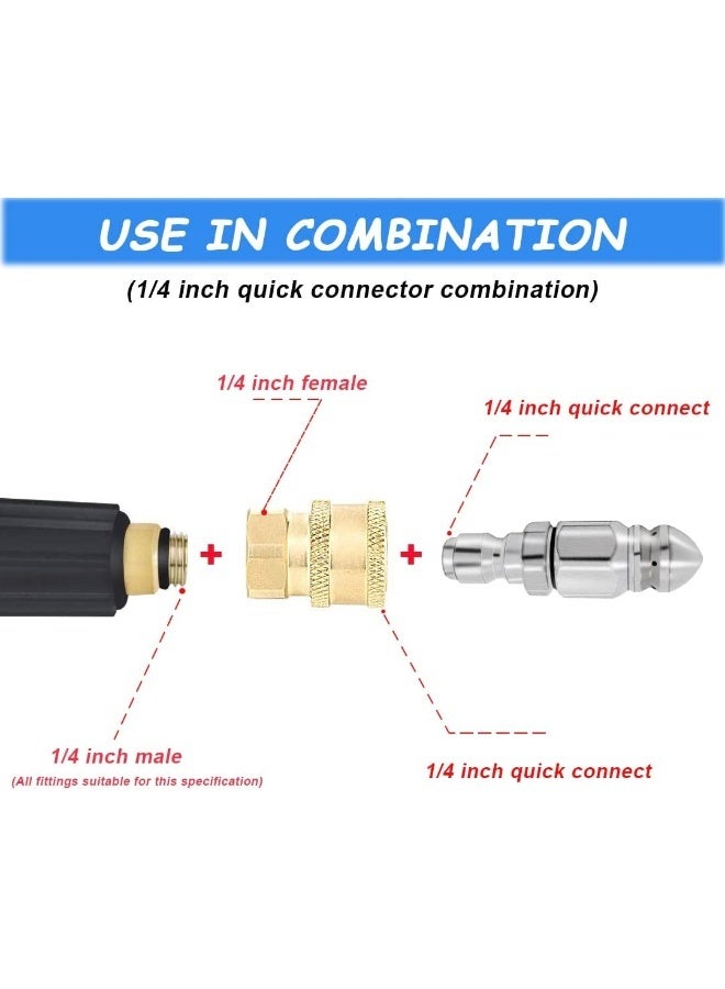 IOUALEY Sewer Jetter Nozzle, Pressure Washer Jetter Nozzle For Pressure Washer Quick Connector  - Image 5