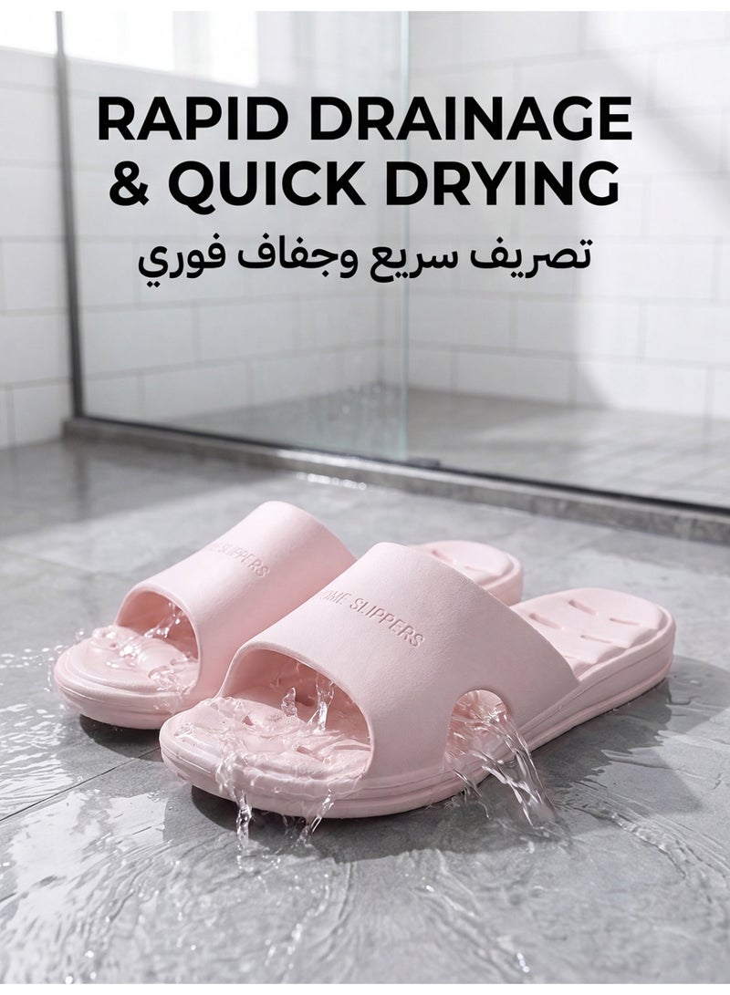 GUOLUOFEI Bathroom Quick Dry Anti-slip Lightweight Slippers for Men and Women Slides - Image 1