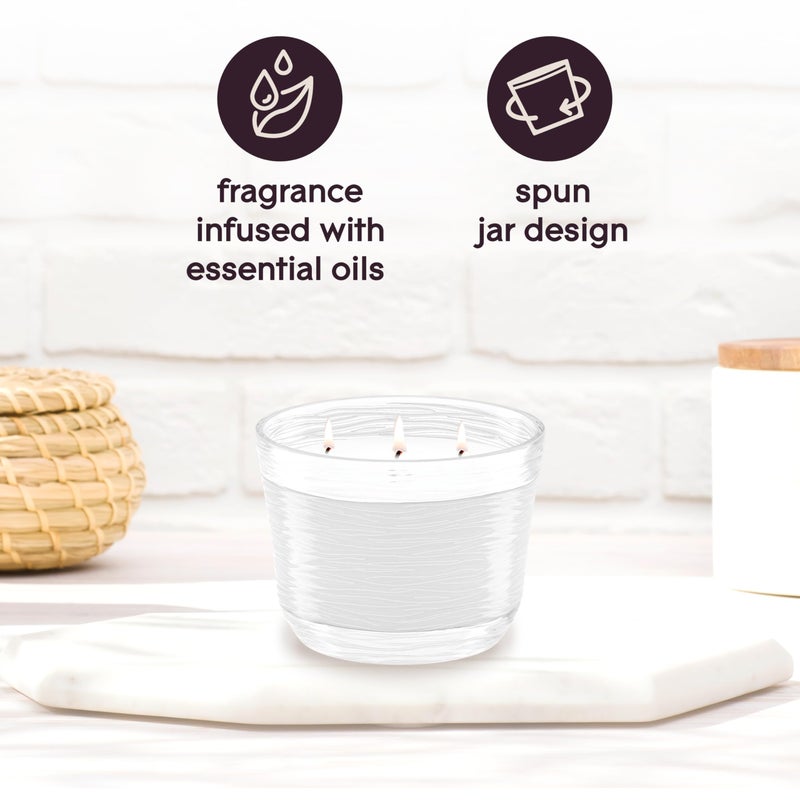 Glade Sheer Vanilla Embrace, Fragrance Candle Infused with Essential Oils, Air Freshener Candle, 3-Wick Candle, 6.8 Oz, 3 Count - Image 5