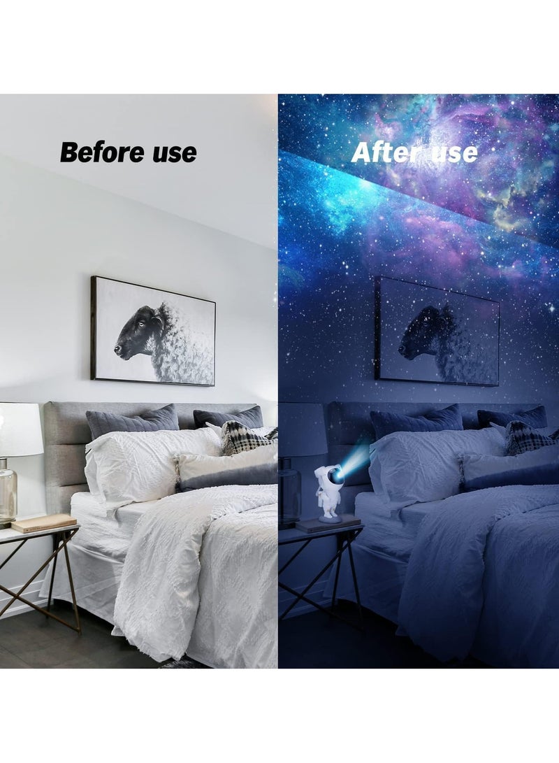 INFLUX Astronaut Light Projector for Kids - Galaxy Nebula Projector with LED Ceiling Light for Bedroom, Starry Nebula Ceiling LED Lamp with Timer and Remote- Perfect Night Light and Gift for Kids