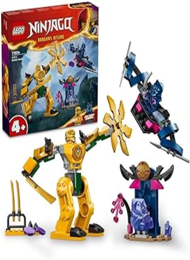 LEGO LEGO® NINJAGO® Arin’s Battle Mech 71804 Building Blocks Toy Set; Toys for Boys, Girls, and Kids (104 Pieces) 