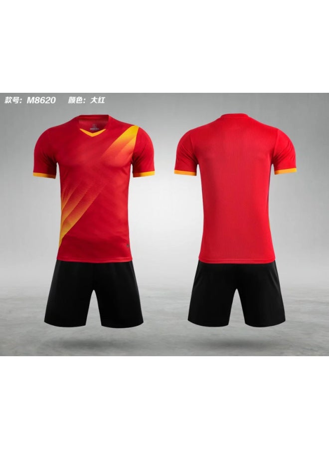 8620 Red Short Sleeve Football Jersey - Image 1