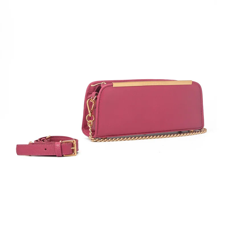 Carmen Steffens Fuchsia Pink Baguette Bag
