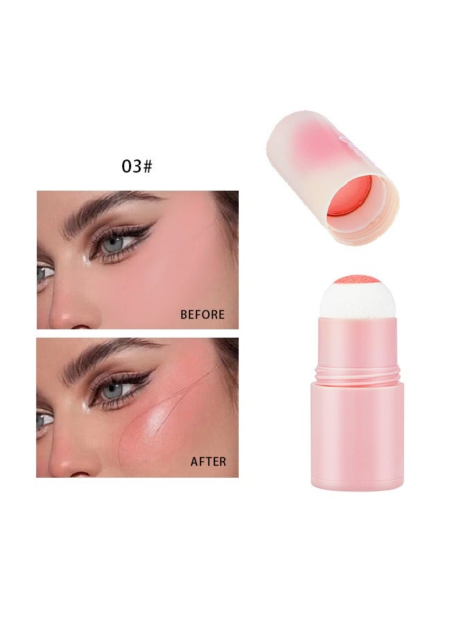 OCHEAL Full Of Vitality Powder Blusher Stick, Waterproof Blush Makeup Long Lasting 2 In 1 Cheek Blush & Lip Tint & Eye Shadow Makeup Stick(03#SWEETE NE DAPRICOTS) - Image 2