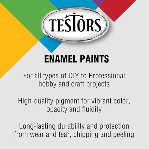 Testors 1149TT Enamel Paint, 0.25 Oz, Flat Black - Image 3