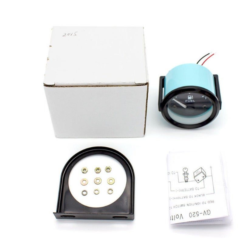 yomi Factory Direct Car Modification 2-inch 12V 52mm Universal Fuel Gauge with Black Dial and Pointer, Includes Oil Float - Image 2