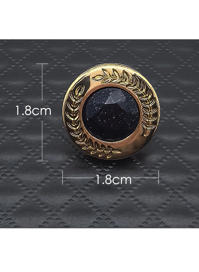 Golden Engraved Flower Pin Brooch, Shiny Pin Brooch for Women Men Children, Circle Lapel Pins Shirt Collar Brooch Buckle Lapel Pins Badge Suit Clip Accessory for Clothing Bags Jackets Shirts.  - Image 2