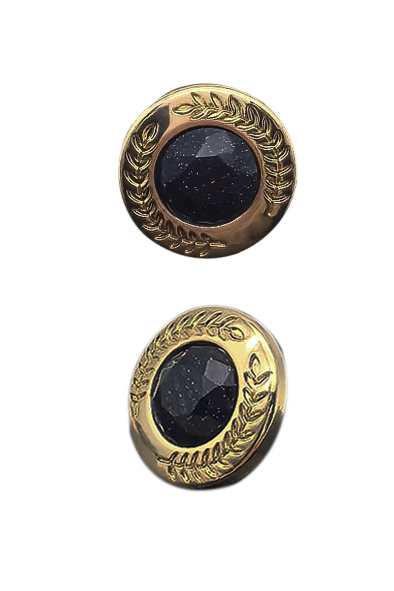 Golden Engraved Flower Pin Brooch, Shiny Pin Brooch for Women Men Children, Circle Lapel Pins Shirt Collar Brooch Buckle Lapel Pins Badge Suit Clip Accessory for Clothing Bags Jackets Shirts.  - Image 1