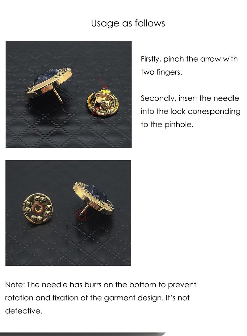 DB Innov. Brooch, Golden Engraved Flower Pin Brooch, Shiny Pin Brooch for Women Men Children, Circle Lapel Pins Shirt Collar Brooch Buckle Lapel Pins Badge Suit Clip Accessory for Clothing Bags Jackets Shirts. - Image 4