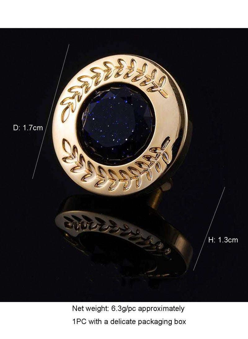 DB Innov. Brooch, Golden Engraved Flower Pin Brooch, Shiny Pin Brooch for Women Men Children, Circle Lapel Pins Shirt Collar Brooch Buckle Lapel Pins Badge Suit Clip Accessory for Clothing Bags Jackets Shirts. - Image 3